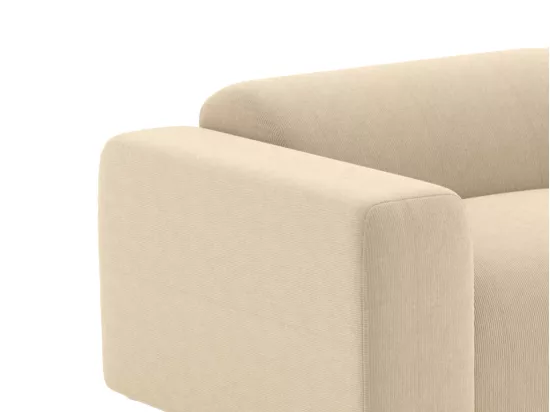 Canapé 3 places en tissu texturé beige POGNI de Maison Céphy