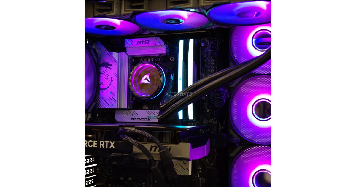ALTERNATEThunderstorm Pro Core Ultra 7 - RTX 5070 gaming pc  (Zwart | Core Ultra 7 265KF | RTX 5070 | 32 GB | 2 TB SSD)