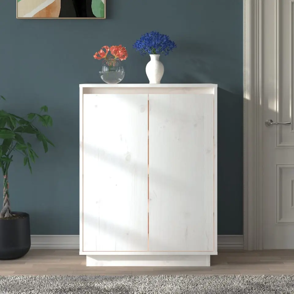 vidaXL - Schoenenkast - Wit - Grenenhout