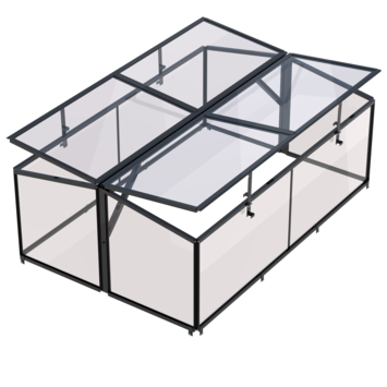 Royal Well broeikas groot Parsley Planter Large zwart 80 x 120 x 46 cm