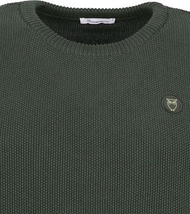 KnowledgeCotton Apparel Trui Field Donkergroen 80601-1090 kopen