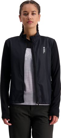 REDWOOD WIND Damen-Merino-Langarmtrikot mit Windschutz  black  L