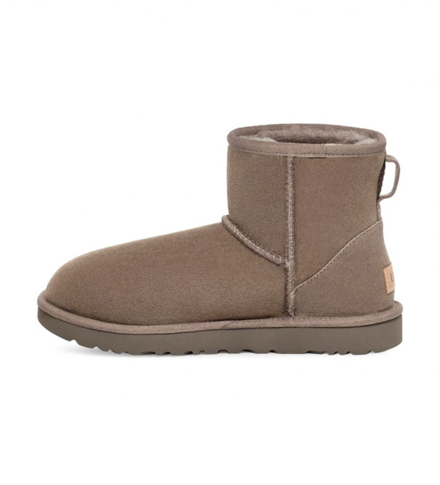 Botas de tornozelo UGG W Classic Mini II em couro taupe