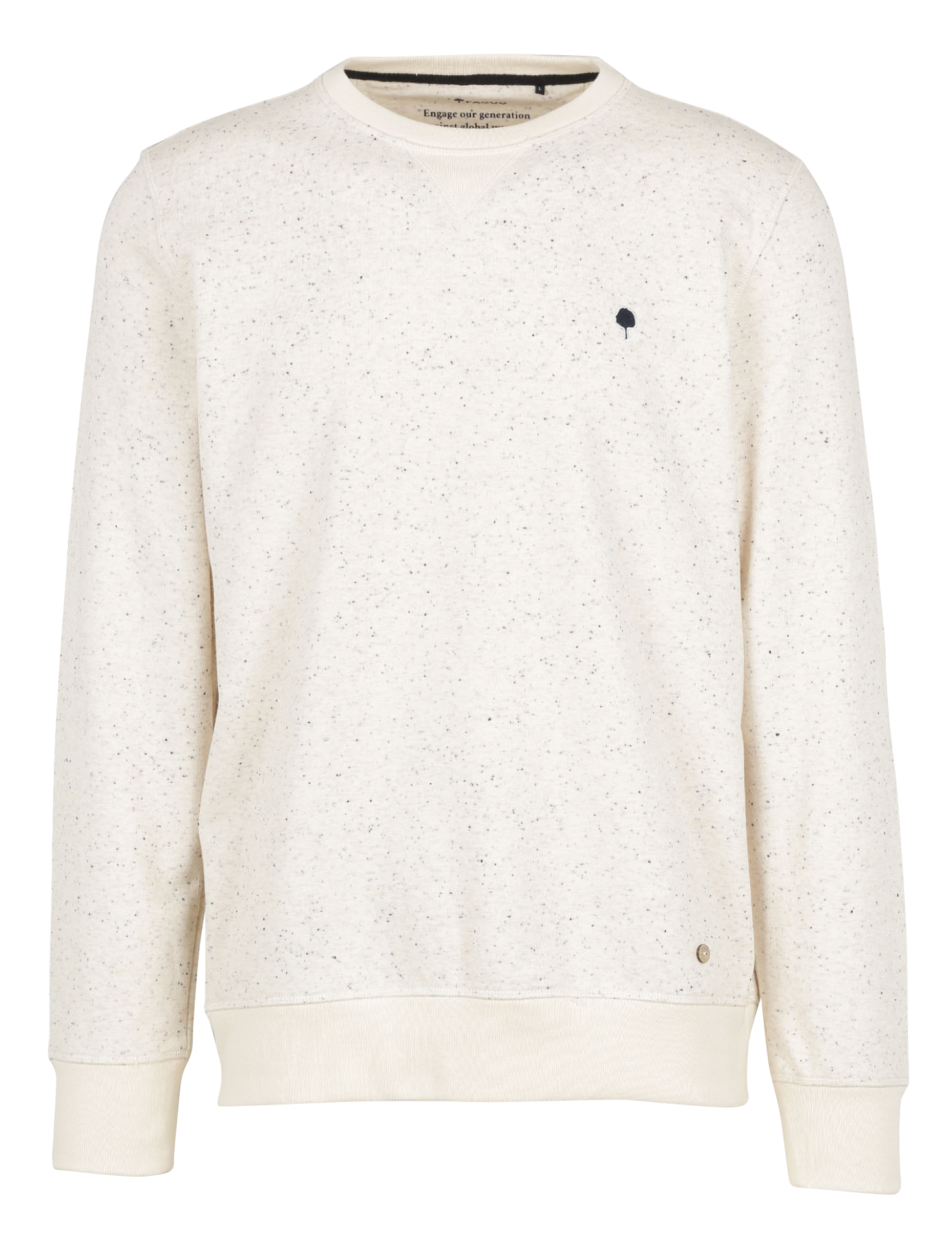 DONON - Sweat col rond regular-fit en coton mélangé | Beige