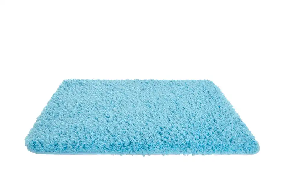 HOME STORY Badteppich Curly 70 cm Türkis/Petrol