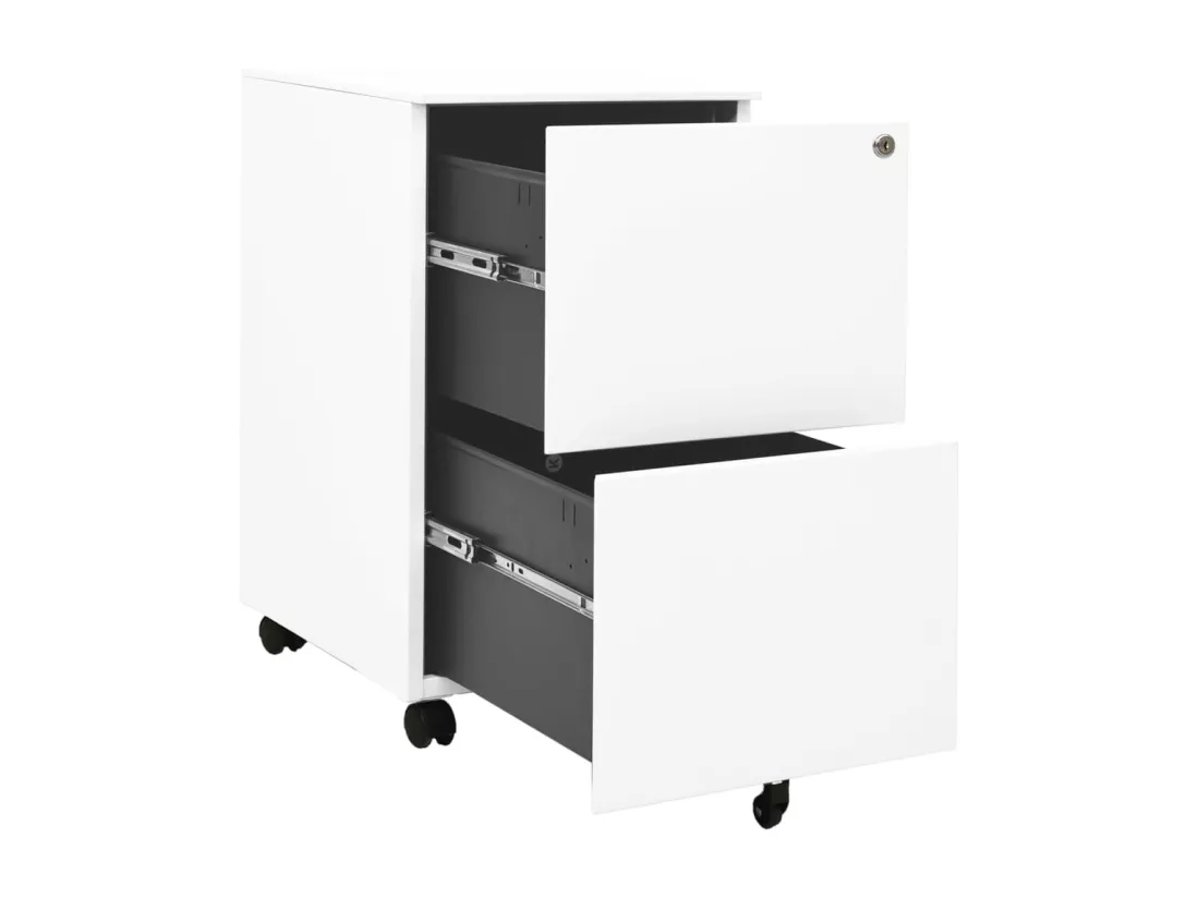 Classeur mobile Blanc 39x45x67 cm Acier