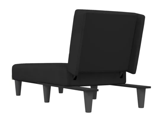 Prolenta Premium - Chaise longue noir velours