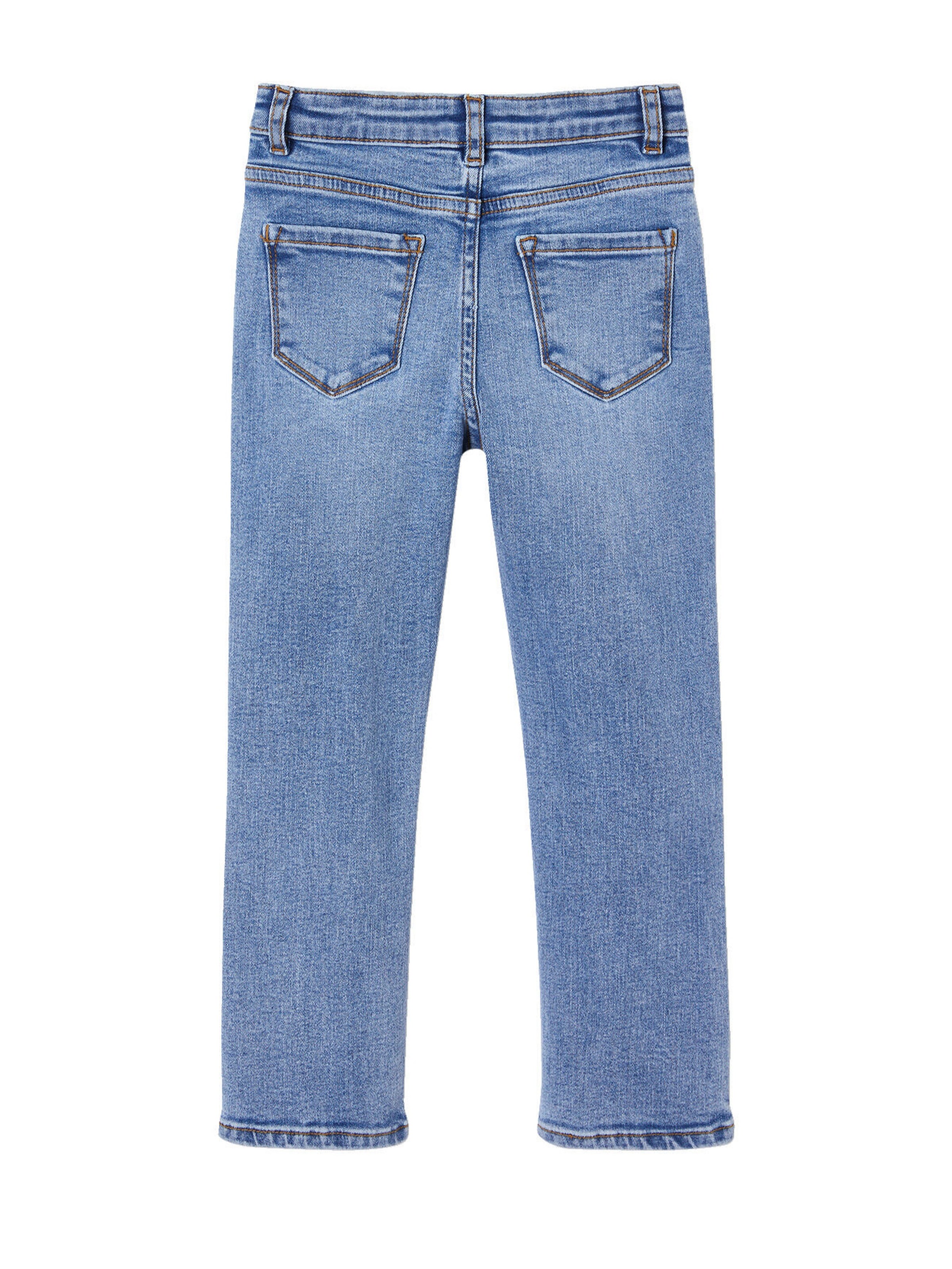 Vertbaudet Mädchen Slim-Jeans, Hüftweite REGULAR mittelblau