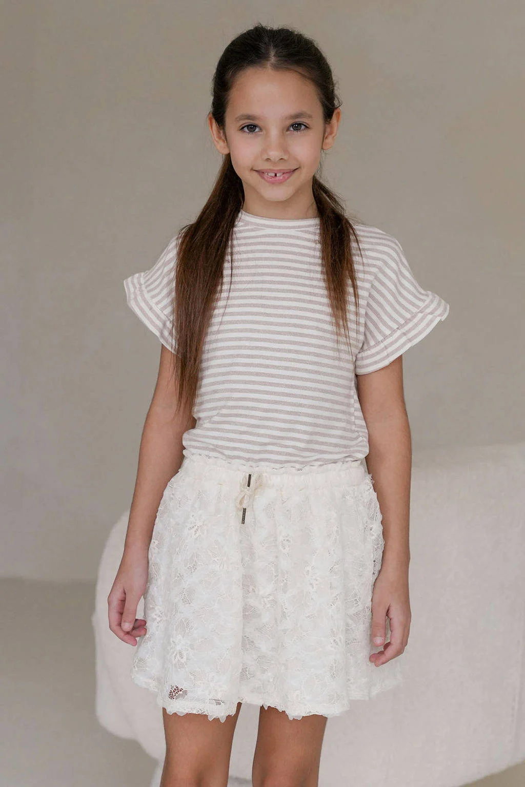 Like Flo midi jurk offwhite