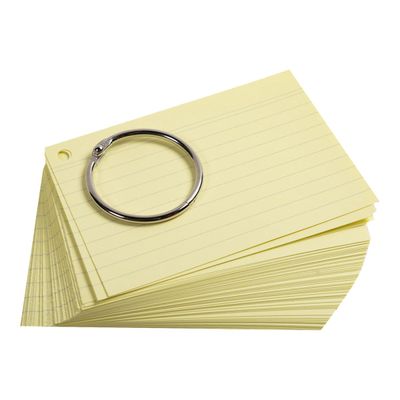 Exacompta Flashcars - 50 Bristols pour révisions sous anneau - A7 - ligné - couleurs assorties