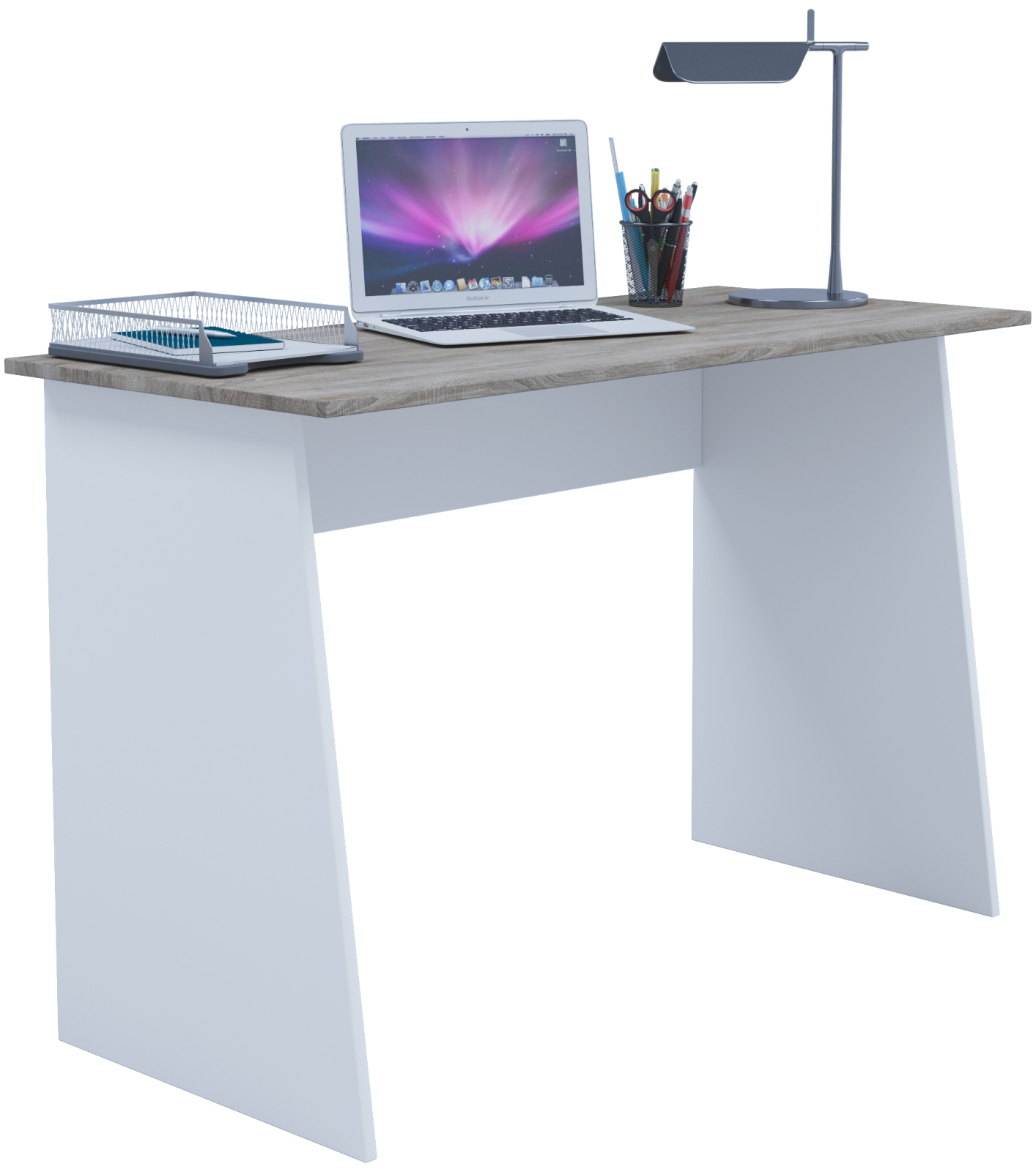 Schreibtisch MASOLA MAXI - weiß-Sonoma Eiche - 110 cm