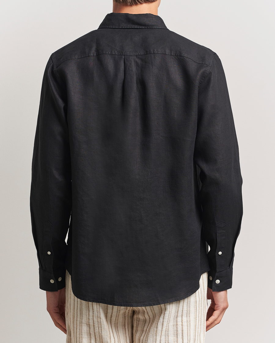 Les Deux Konrad Linen Shirt Black