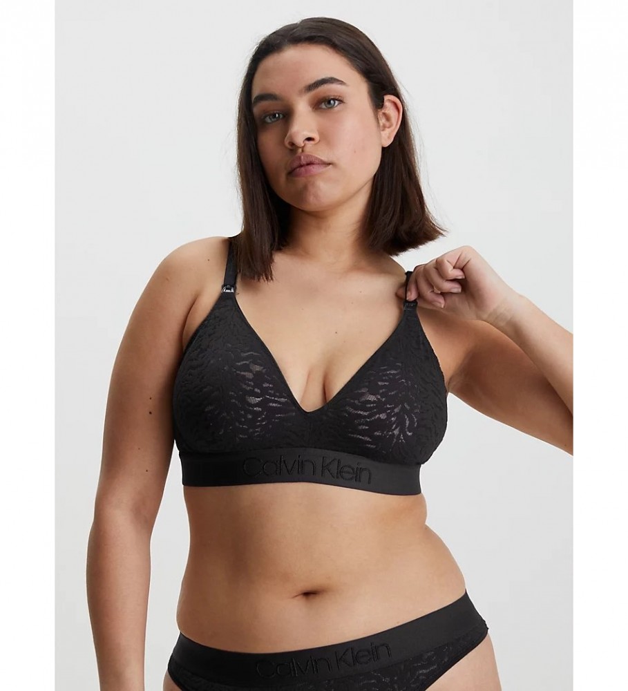 Sutiã de amamentação Calvin Klein com renda preta