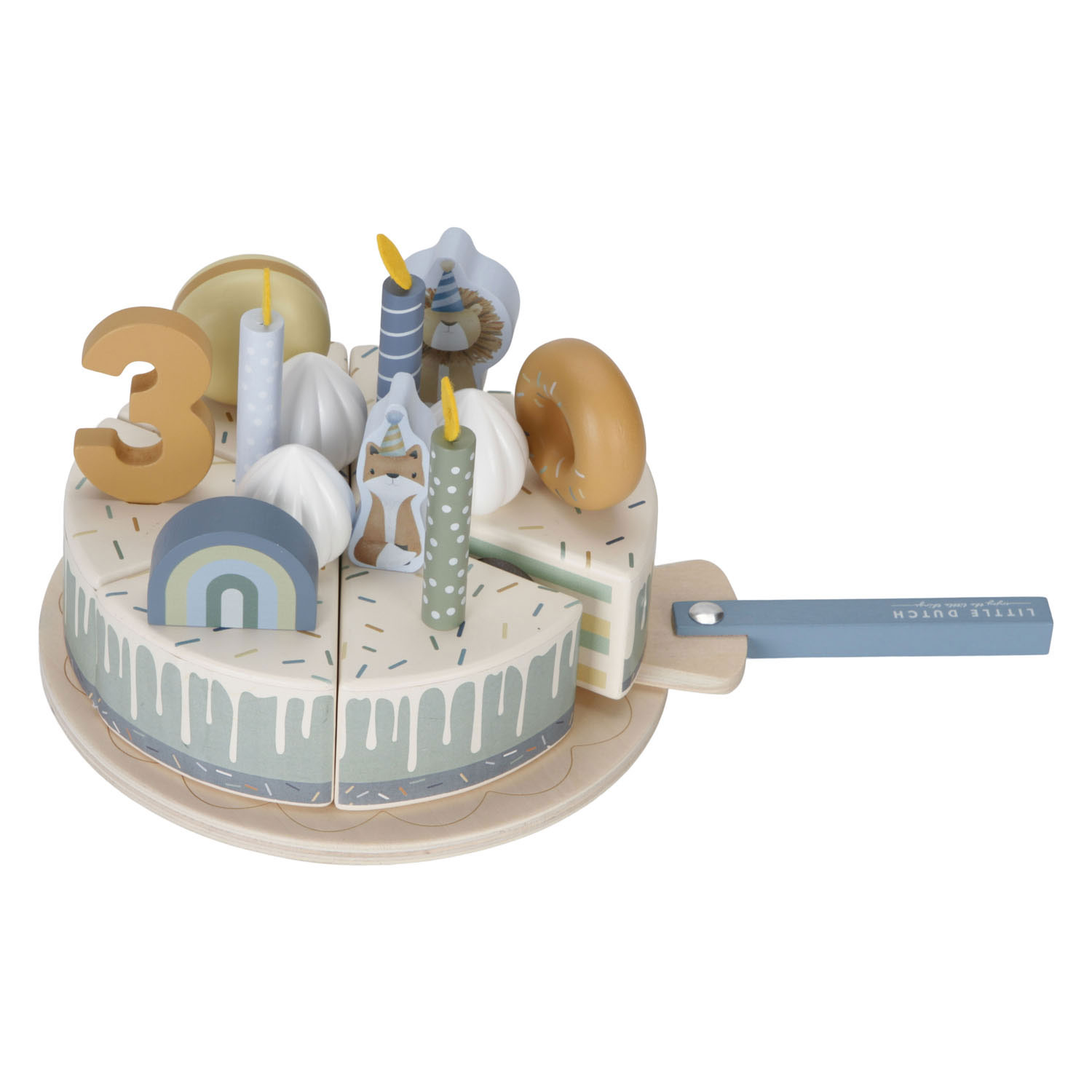 Little Dutch Houten Verjaardagstaart Blauw FSC