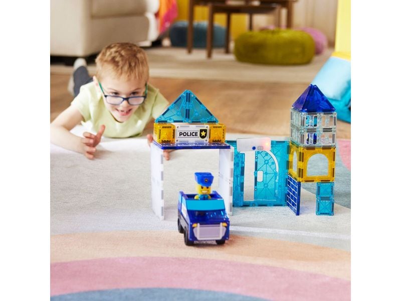 Magna-Tiles Police Station 35 Teile Bau-Set mit 35 magnetischen Teilen