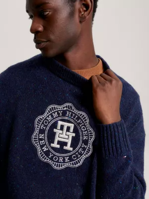 Suéter Donegal oversized com monograma TH
