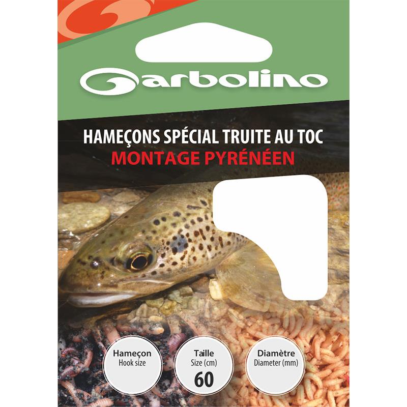 Hamecon Monte Garbolino Special Truite / Montage Pyreneen - Par 10