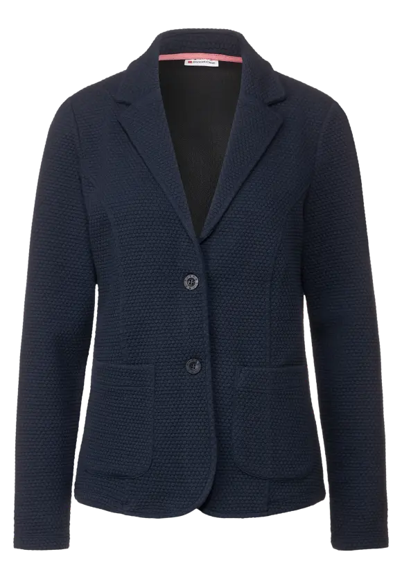 Struktur Blazer mit Taschen - deep blue