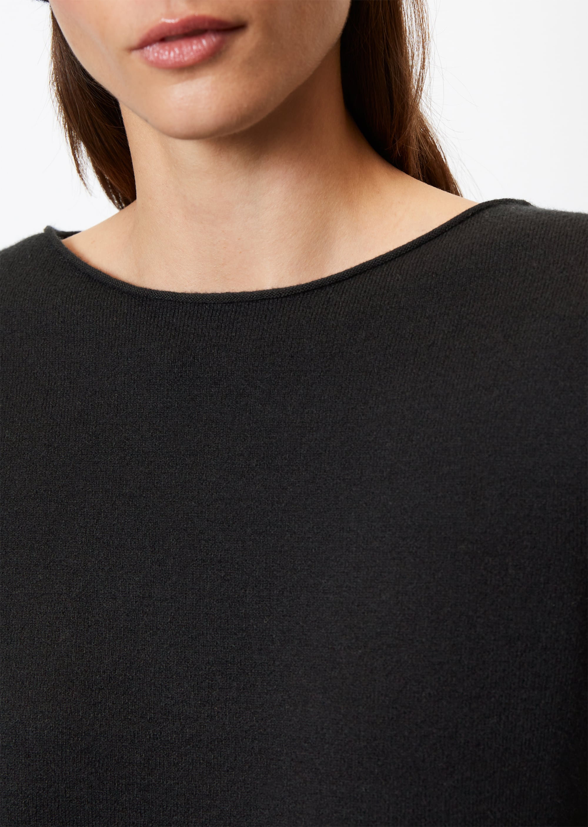 Basic-Strickpullover regularaus softem Baumwolle-Schurwolle-Mix