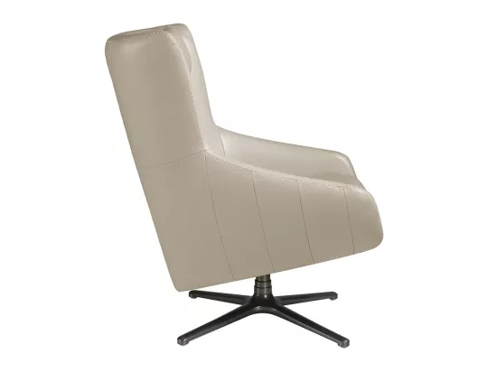 Fauteuil pivotant en cuir gris 5090 ANGEL CERDA