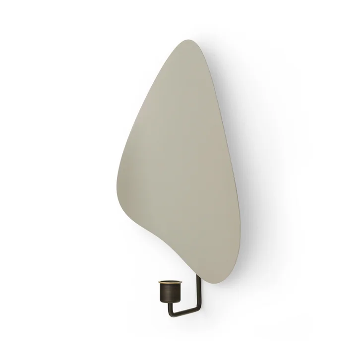 Audo - Flambeau Wandkerzenhalter, H 34 cm, grau / Messing bronziert