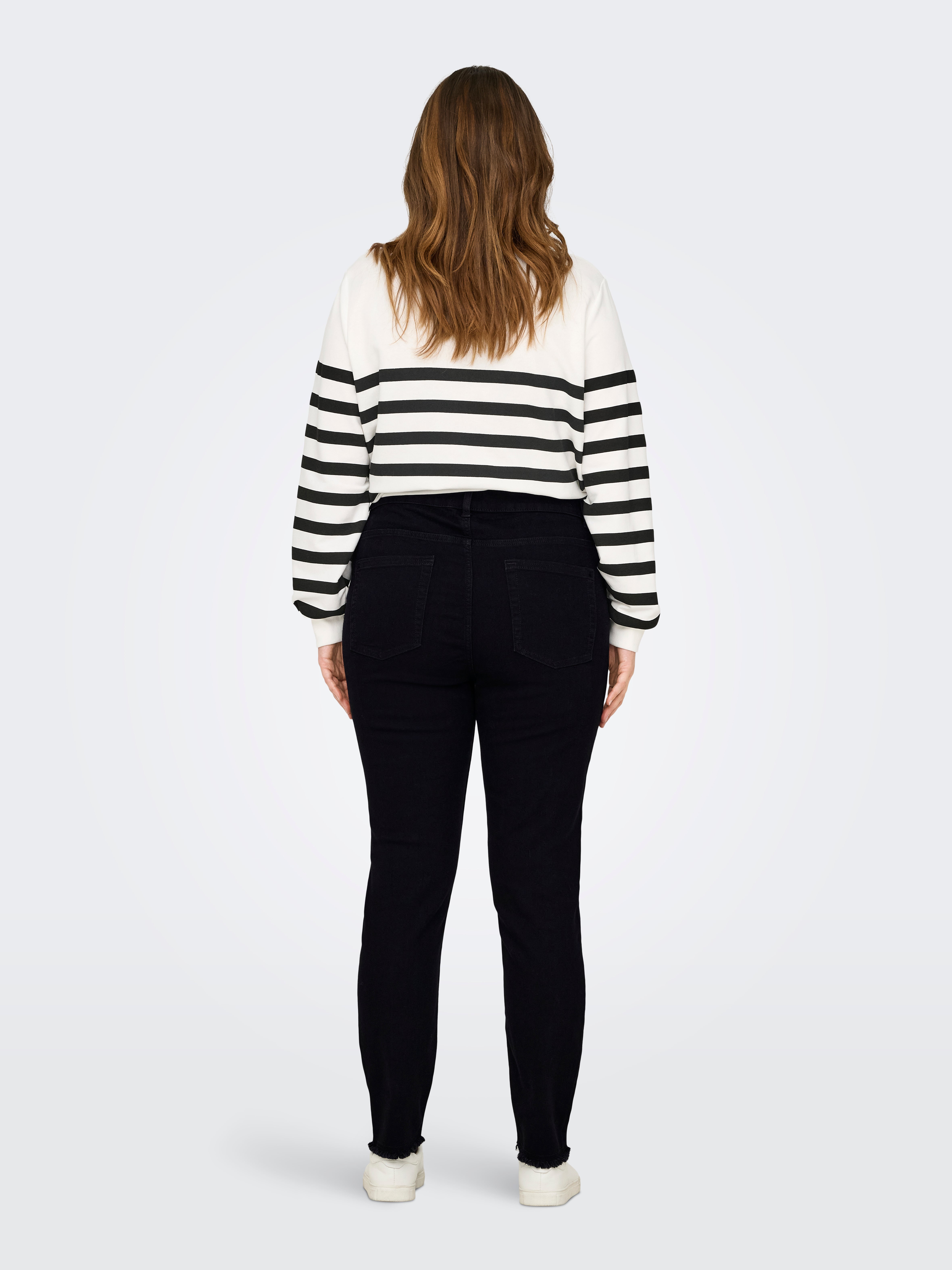 CARHUSH Mittlere Taille Skinny Fit Jeans Black Denim