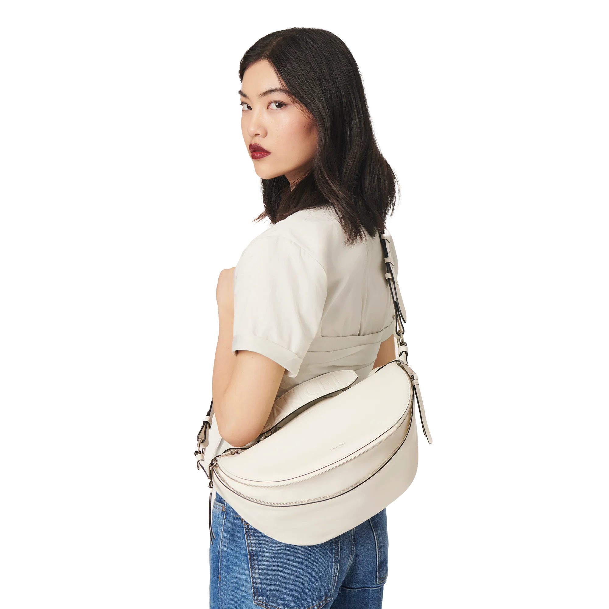 Sac porté croisé M Origami de Lancel-Neige