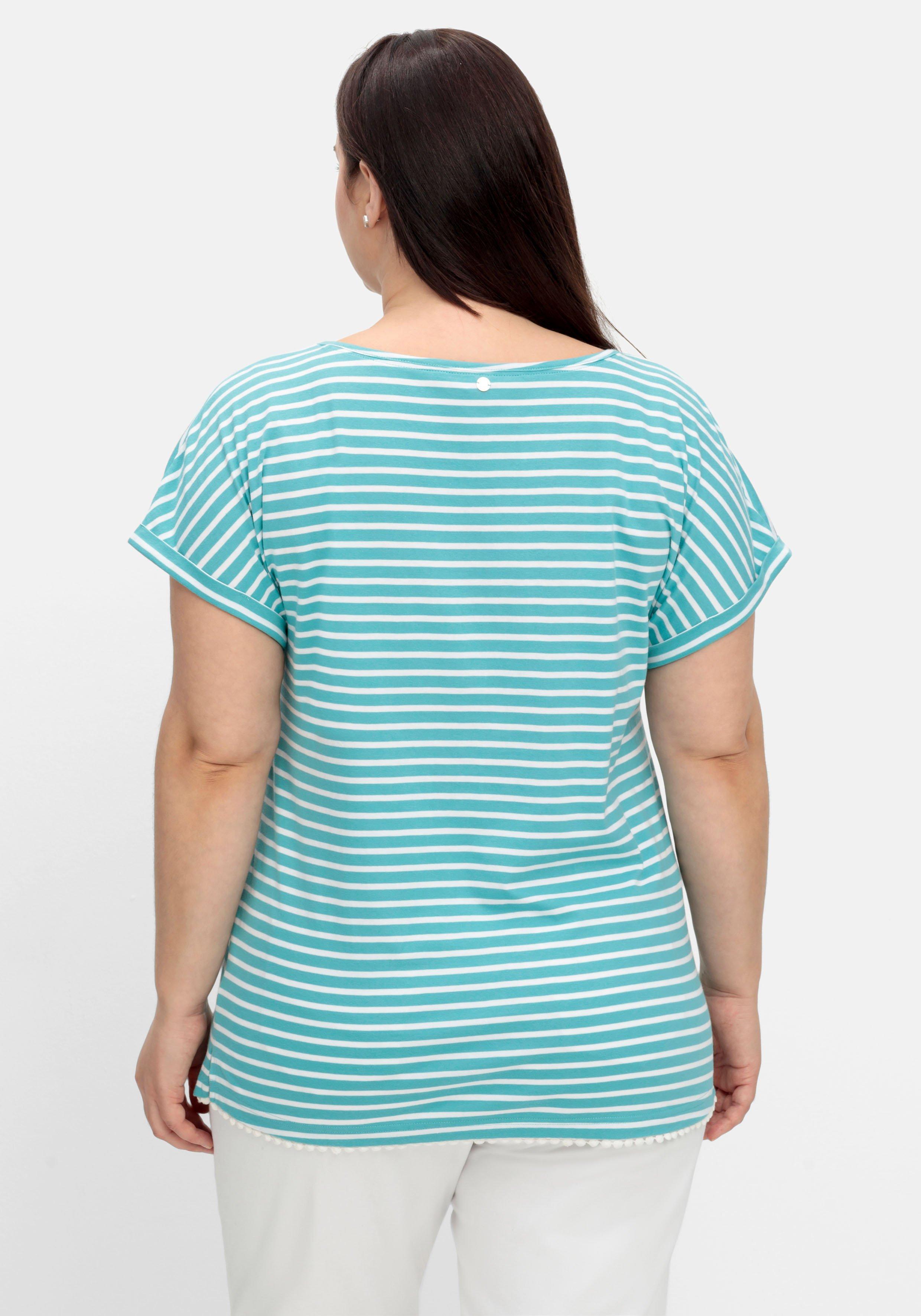 Oversized-Shirt mit garngefärbten Ringeln