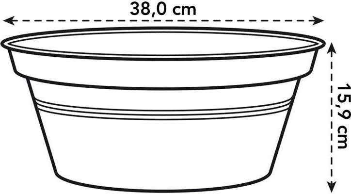 Elho plantenschaal Green Basics zwart D 38 H 15,9 cm
