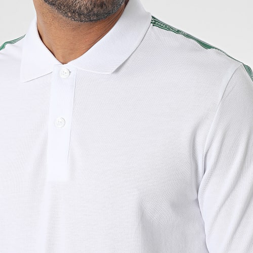 Polo Manches Courtes A Bandes Spirit Tape Blanc
