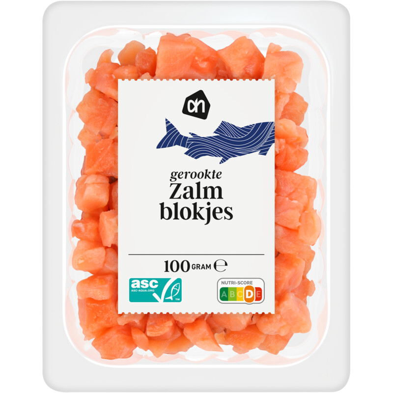 AH Gerookte zalmblokjes