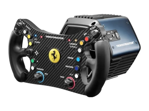 Thrustmaster Ferrari 488 GT3, Rat, PC, D-måtte, Knappen Menu, Knappen Tilstand, Knappen Start, Analog/digital, Ledningsført, Sort