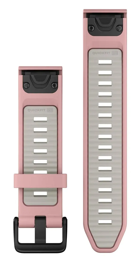 Garmin Quickfit Watch Bands 20mm Dust Rose/fog Gray Silicone