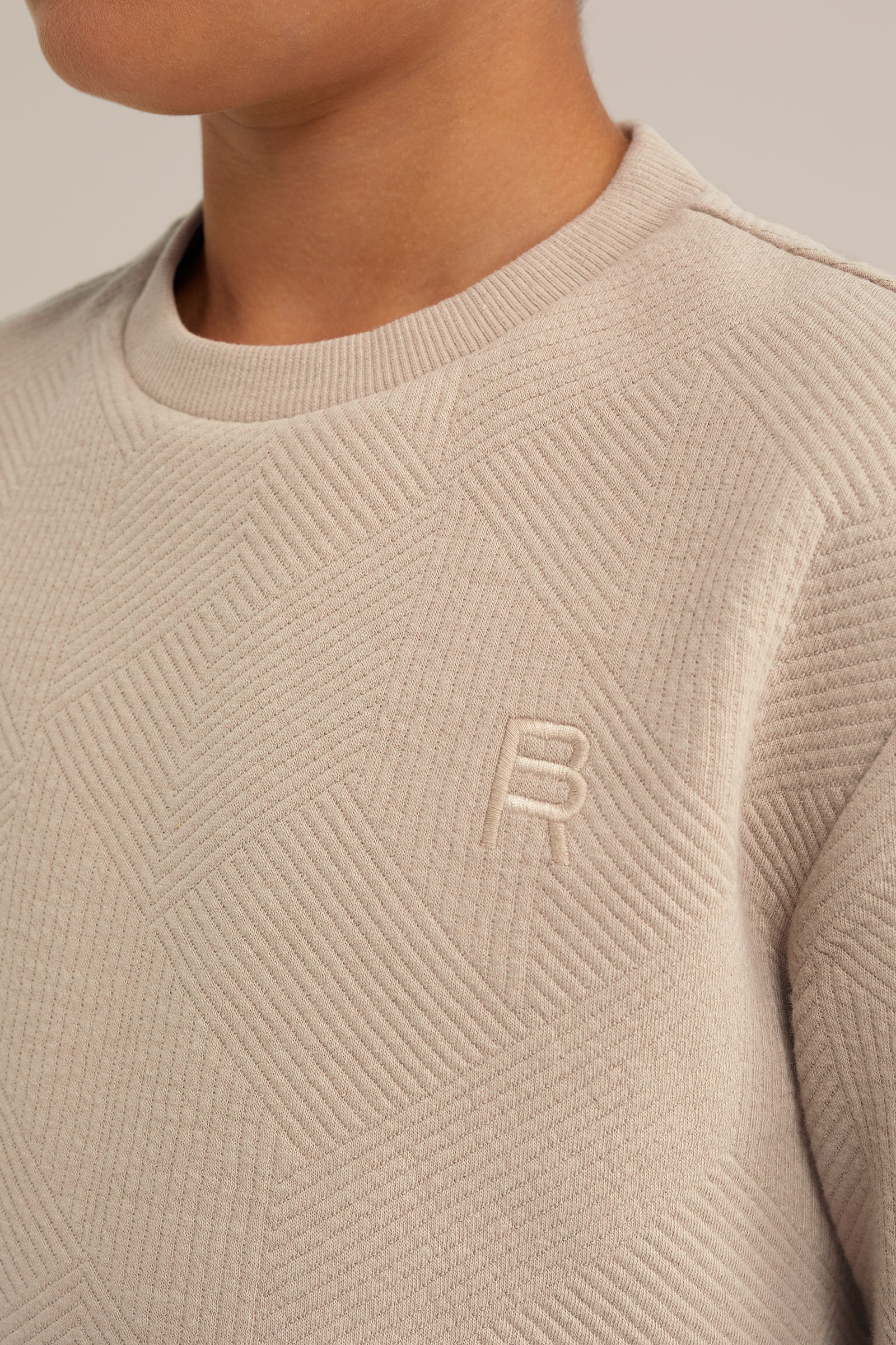 Jongens sweater met structuur Blue Ridge Beige