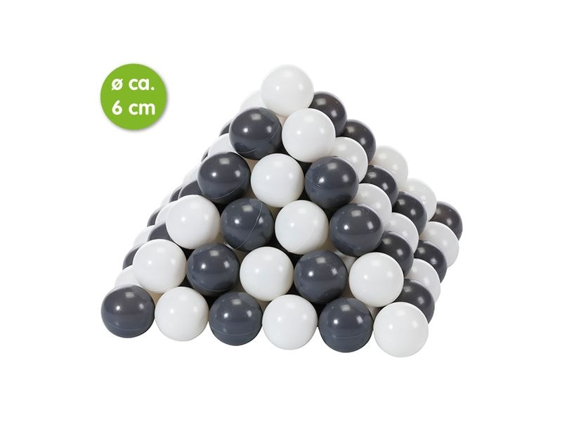 Knorrtoys Bälleset 300 Stück, Grey-creme 300 Spielbälle in Grau und Crème