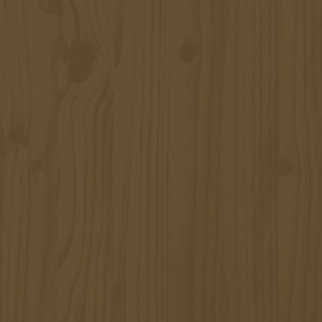 Salon de jardin 4 pcs marron miel bois de pin massif