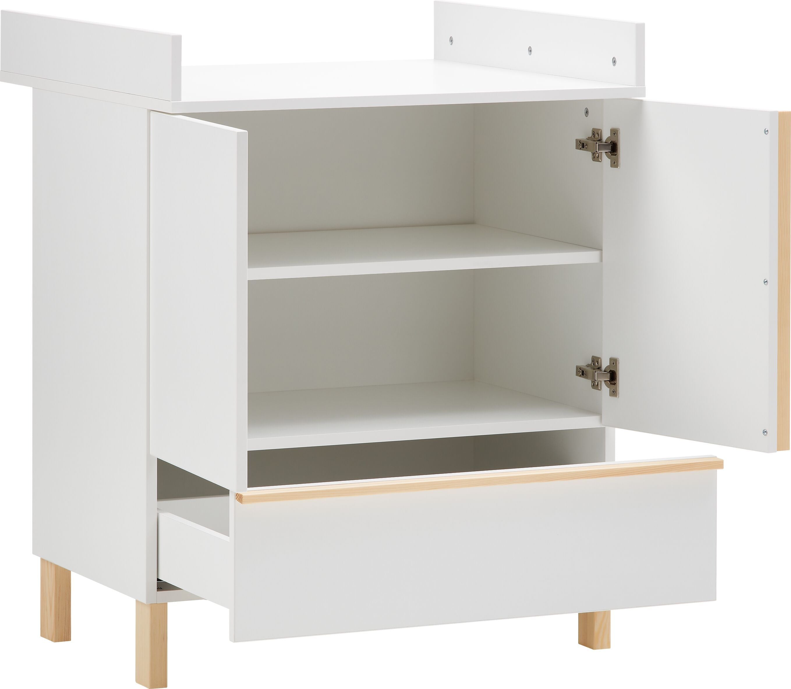 MIO Wickelaufatz P2/2 - Weiss / B: 75.0 cm x T: 80.0 cm x H: 12.0 cm