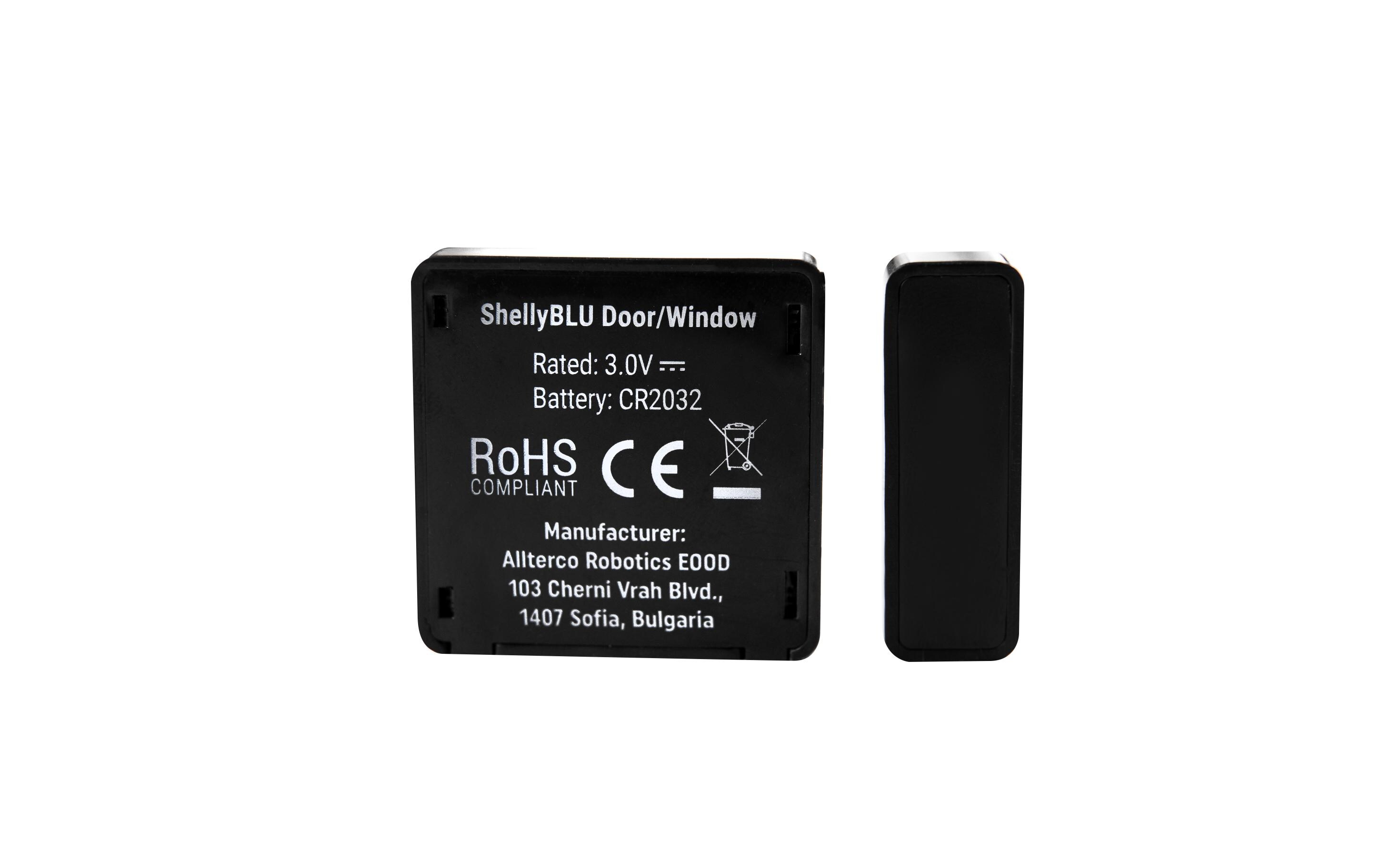 Funk-Fenster- und Türkontakt BLU Door / Window, SchwarzTür- und Fenstersensor mit Magnetkontakt, Helligkeits- und Neigungssensor