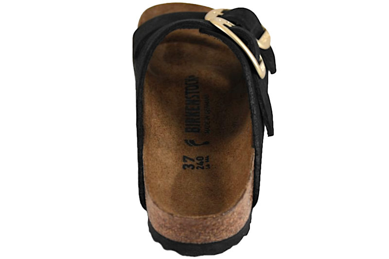 BIRKENSTOCK ARIZONA BIG BUCKLE SLENTERS I SORT NUBUCK