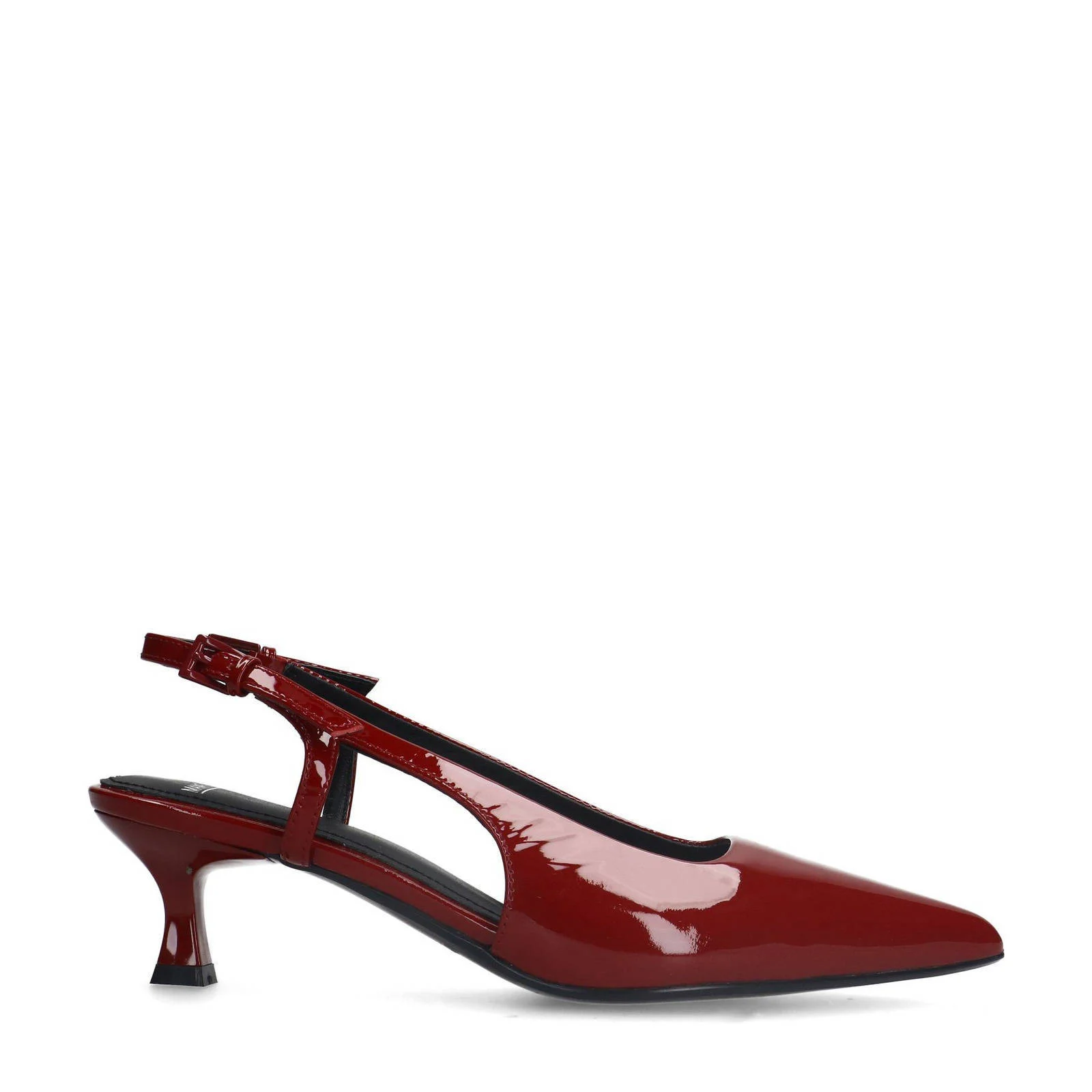 Manfield lakleren slingback pumps donkerrood