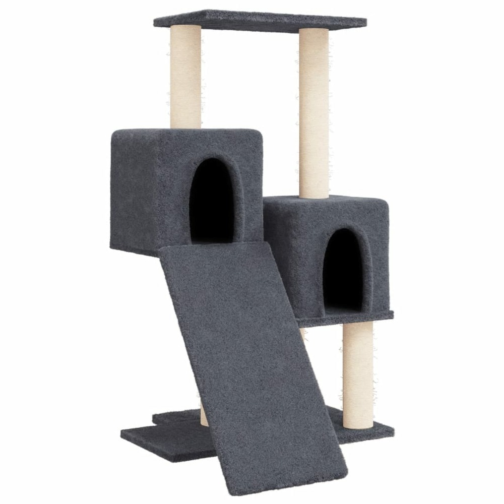 Arbre à chat avec griffoirs en sisal gris foncé 82 cm