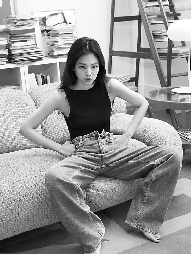 Calça jeans reta dos anos 90