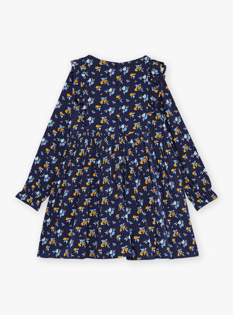 Robe bleu marine à imprimé fleuri