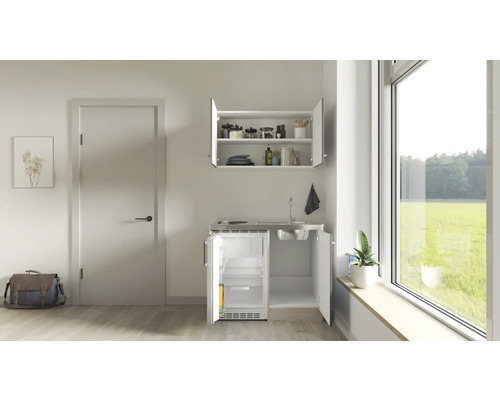 Flex Well Tiago 100 cm mini-keuken met apparatuur, basaltgrijs mat, gedemonteerd, omkeerbare versie 00012464