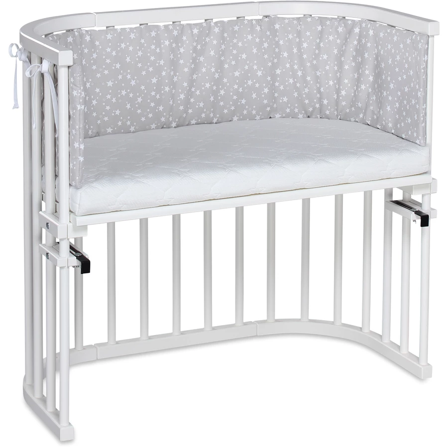 babybay Original Beistellbett weiß mit Matratze Classic Cotton Soft