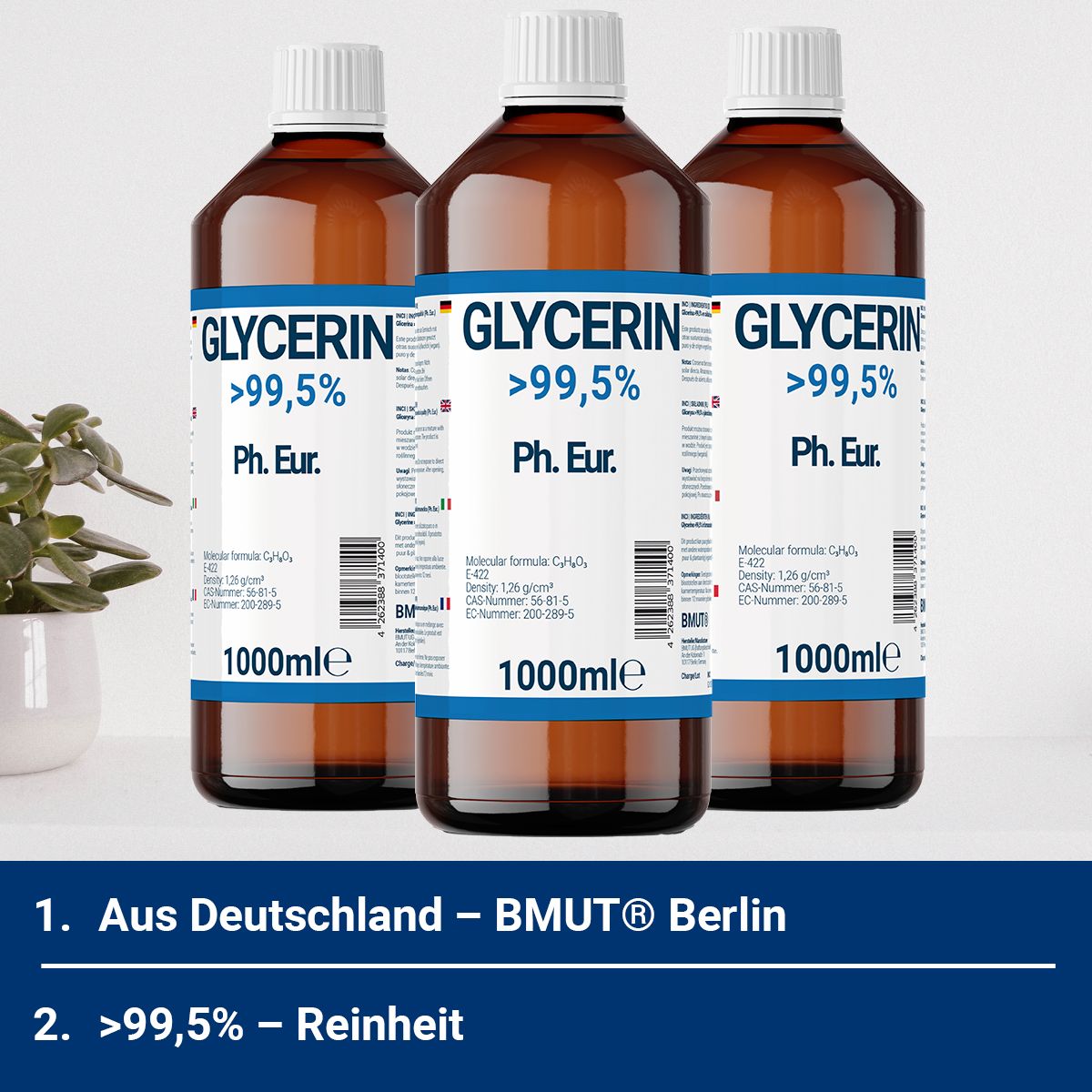 BMUT Glycerin (1,25kg) in Pharmaqualität