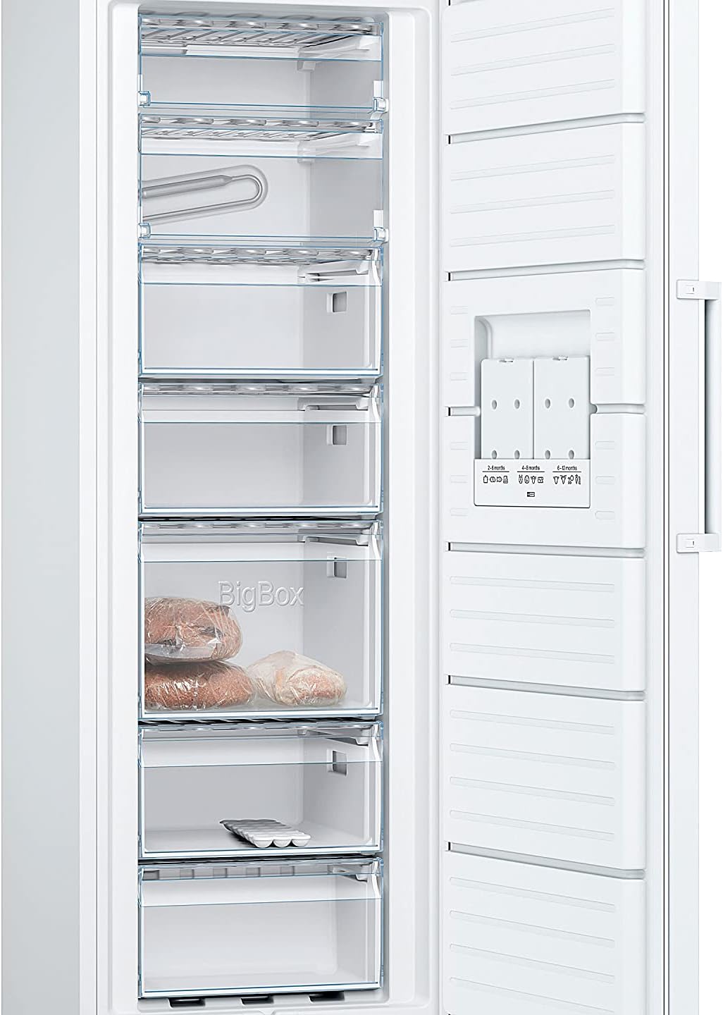 Bosch GSN33VWEP Congélateur vertical pose-libre Série 4, 225L, 4 tiroirs de congélation, 176 x 60 cm, Blanc