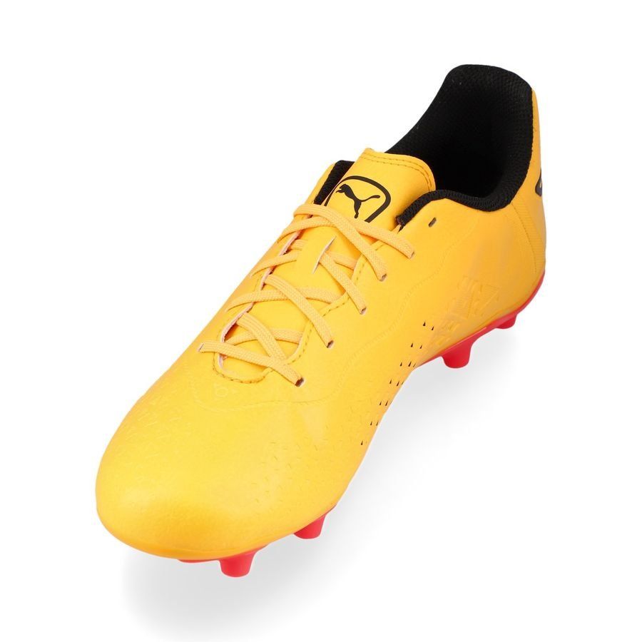 PUMA King Match FG/AG Forever Faster - Sun Stream/Noir/Crépuscule Enfant