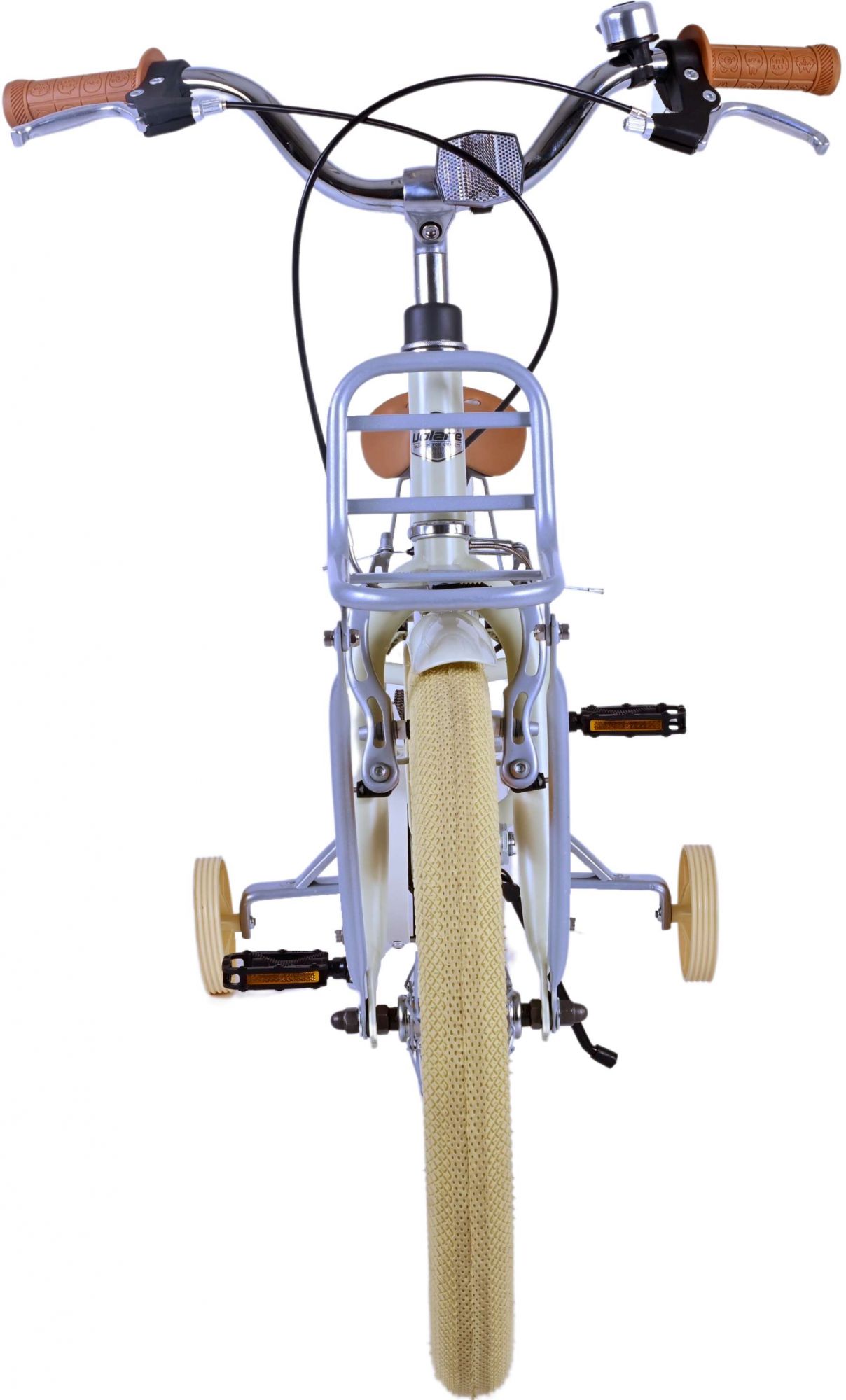 TPFSports Melody Kinderfahrrad - Mädchen - 18 Zoll - 2 Handbremsen - Beige