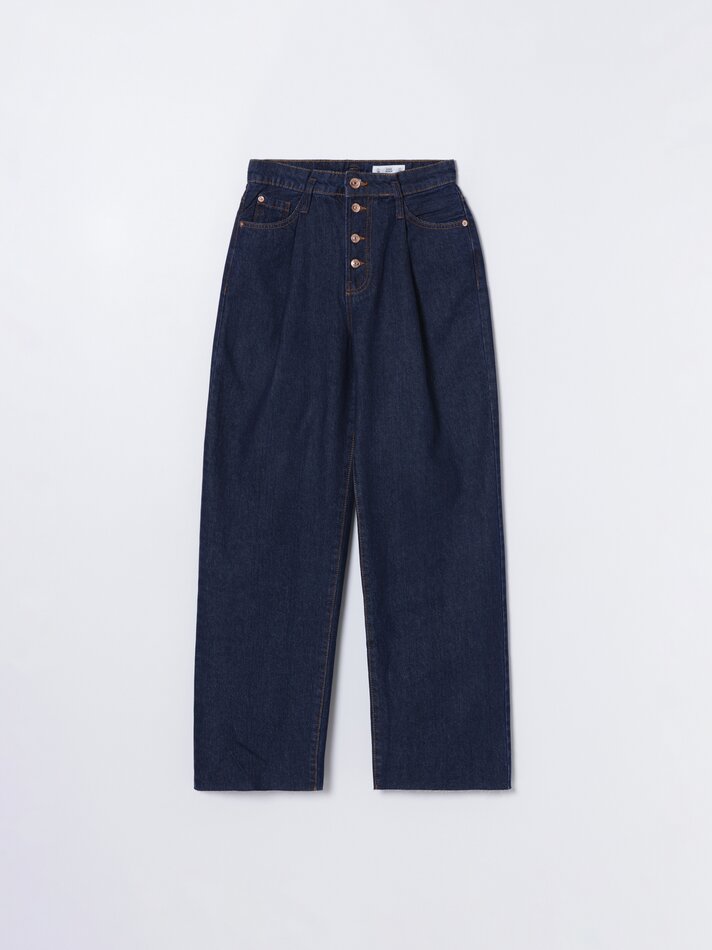 Calça jeans comprida - Azul escuro